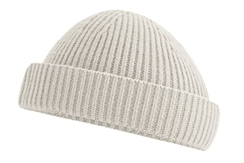Roughtex Fisherman Beanie kurz – Fischermütze für Herren & Damen aus recyceltem Polyester, grob gestrickt, Einheitsgröße Oatmeal von Roughtex