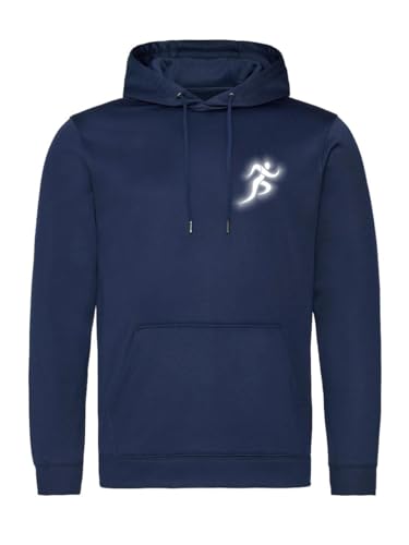 Roughtex Funktionaler Running Hoodie Unisex reflektierend atmungsaktiv Navy M von Roughtex