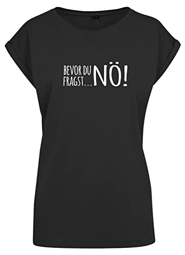 Roughtex Oversize Sprüche Tshirt Damen schwarz Bevor du fragst XXL Roughtex Oversize Sprüche Tshirt Damen schwarz Bevor du fragst XXL von Roughtex