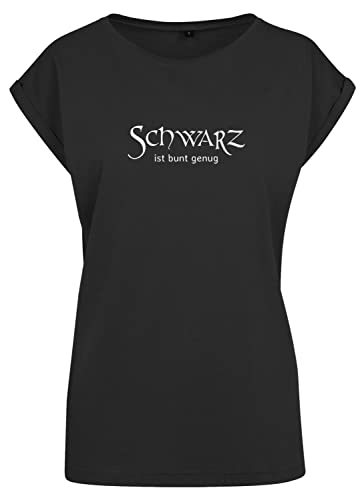 Roughtex Oversize Sprüche Tshirt Damen schwarz Bunt genug XL von Roughtex