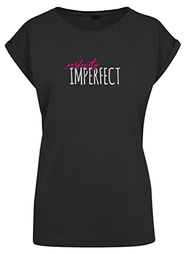 Roughtex Oversize Sprüche Tshirt Damen schwarz Imperfect M von Roughtex
