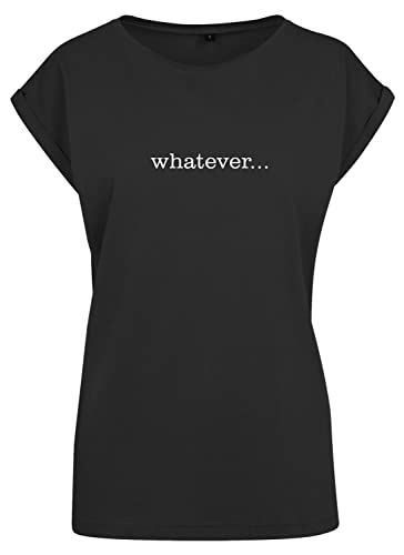 Roughtex Oversize Sprüche Tshirt Damen schwarz Whatever L von Roughtex