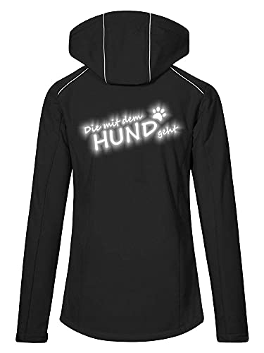 Roughtex Softshelljacke Damen Die mit dem Hund geht Outdoorjacke mit Reflektoren Regenjacke Funktions Jacke bedruckt Schwarz L Roughtex Softshelljacke Damen Die mit dem Hund geht Outdoorjacke mit Reflektoren Regenjacke Funktions Jacke bedruckt Schwarz L von Roughtex