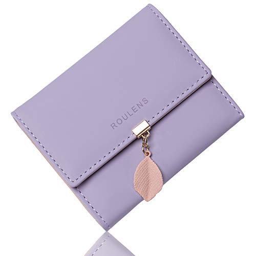 Roulens Damen Geldbeutel mit RFID Blockierung, Klein und im Kurzformat Portemonnaie Damen PU Leder Portemonnaie Kleine Brieftasche Geldbörse Für Frauen Die Farbe ist sehr schön mit Mehreren Fächern von Roulens