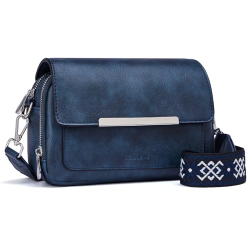 Roulens Damen Handy Umhängetasche, Vegan Leder Crossbody Bag Schultertasche mit Verstellbar Abnehmbar Breiter Gurt von Roulens