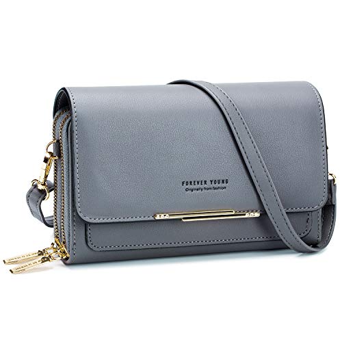 Roulens Klein Handy Umhängetasche,Damen Kleine Umhängetasche,PU Leder Crossbody Schultertasche Reisepass Handytasche mit Kartenschlitz Verstellbar Abnehmbar Schultergurt von Roulens