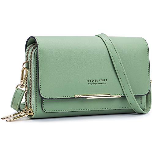 Roulens Klein Handy Umhängetasche,Damen Kleine Umhängetasche,PU Leder Crossbody Schultertasche Reisepass Handytasche mit Kartenschlitz Verstellbar Abnehmbar Schultergurt von Roulens