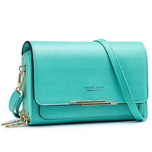 Roulens Klein Handy Umhängetasche,Damen Kleine Umhängetasche,PU Leder Crossbody Schultertasche Reisepass Handytasche mit Kartenschlitz Verstellbar Abnehmbar Schultergurt von Roulens