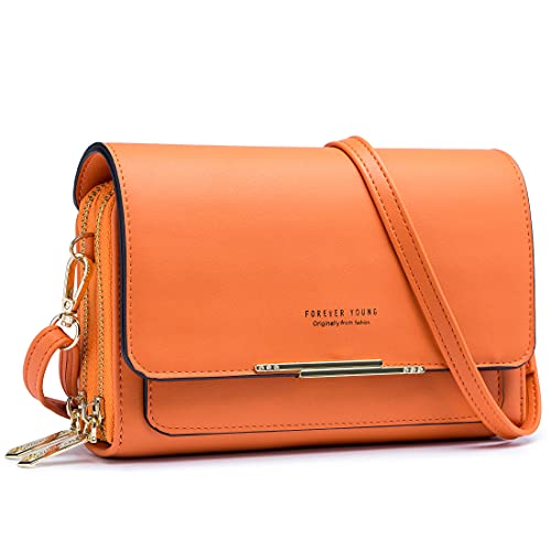 Roulens Klein Handy Umhängetasche,Damen Kleine Umhängetasche,PU Leder Crossbody Schultertasche Reisepass Handytasche mit Kartenschlitz Verstellbar Abnehmbar Schultergurt von Roulens