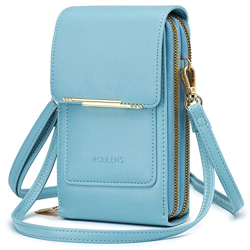 Roulens Klein Handy Umhängetasche,Damen Kleine Umhängetasche,PU Leder Crossbody Schultertasche Reisepass Handytasche mit Kartenschlitz Verstellbar Abnehmbar Schultergurt von Roulens