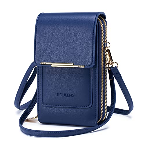 Roulens Klein Handy Umhängetasche,Damen Kleine Umhängetasche,PU Leder Crossbody Schultertasche Reisepass Handytasche mit Kartenschlitz Verstellbar Abnehmbar Schultergurt von Roulens