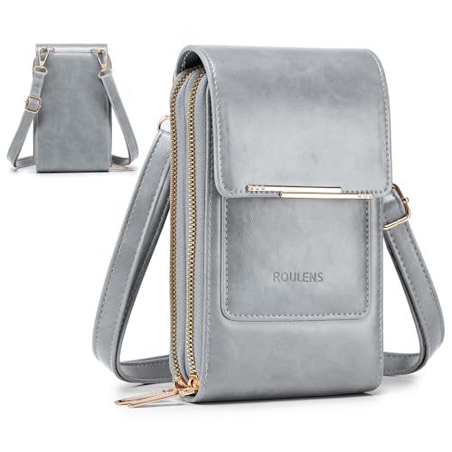 Roulens Klein Handy Umhängetasche,Damen Kleine Umhängetasche,PU Leder Crossbody Schultertasche Reisepass Handytasche mit Kartenschlitz Verstellbar Abnehmbar Schultergurt von Roulens