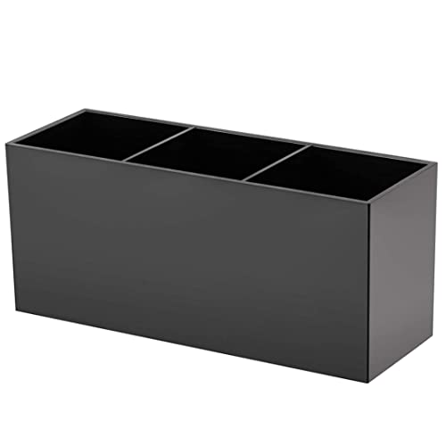 Make -up -Pinselhalter Bleistift Speicher Organizer Box Schwarz 3 Gitter Acryl Kosmetische Speicherplatzkasten Desktop Augenbrauenbürste Halter Make -up -Pinselhalter Bleistift Speicher Organizer Box Schwarz 3 Gitter Acryl Kosmetische Speicherplatzkasten Desktop Augenbrauenbürste Halter von Rouloudun