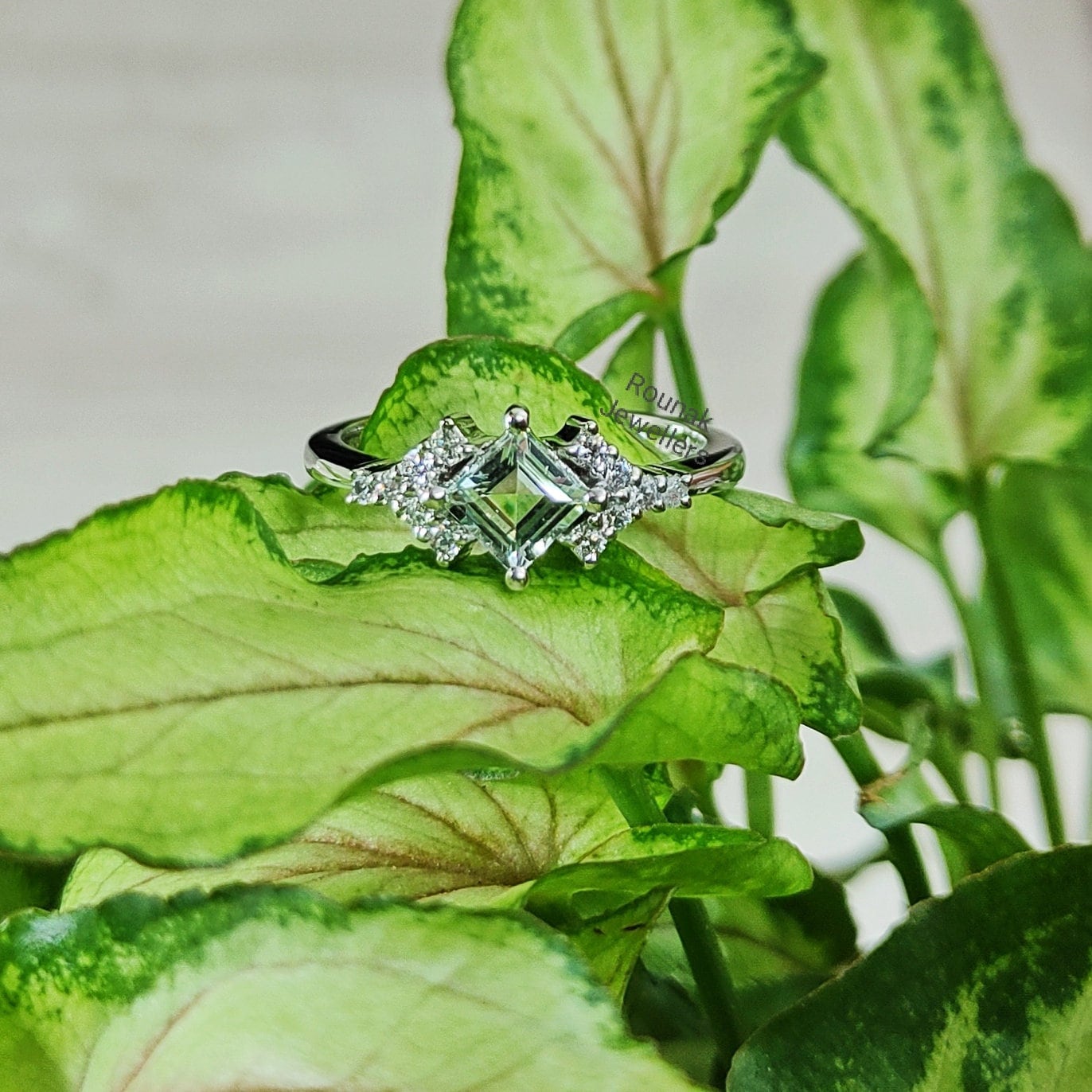 Vintage Aquamarin Ring, Art Deco Natürlicher 925sterling Silber, Verlobungs Versprechen Jahrestag Geschenk Für Sie von RounakJewellers