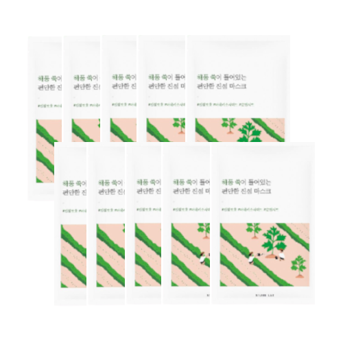 Round Lab - Mugwort Calming Mask Sheet (10er) Set von Round Lab
