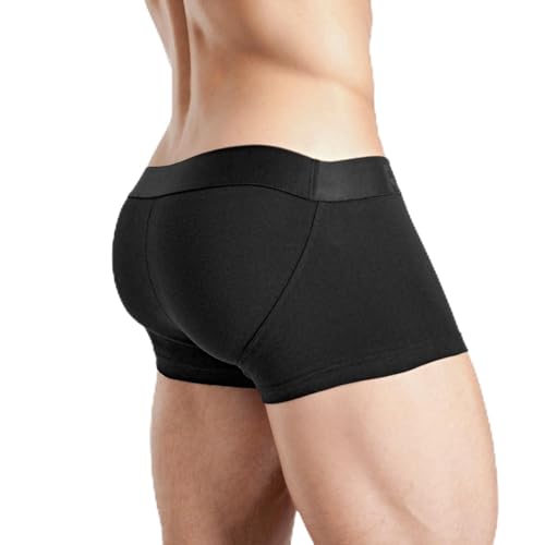 Rounderbum Herren-Unterwäsche – Lift-Jockstrap | Jockstraps für Herren – Jock Brief | Push-Up-Effekt – Po-Lifting Shapewear, Schwarze Lift-Unterhose, X-Large von Rounderbum