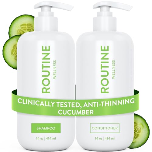 Routine Wellness - Shampoo und Conditioner gegen Haarausfall für geschwächtes Haar - DHT Blocker mit Biotin für Frauen und Männer - Farbe von Routine Wellness