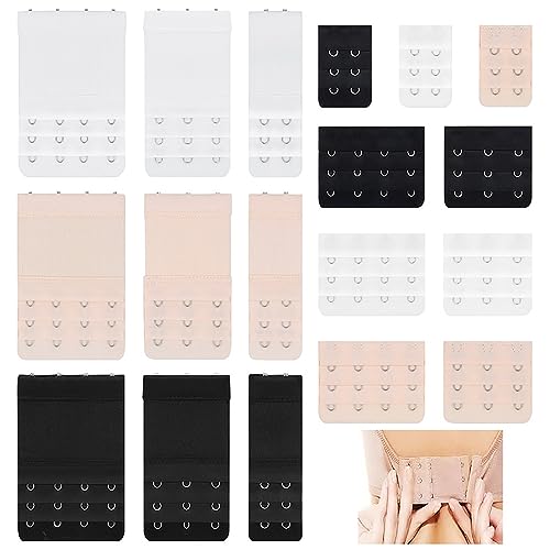 18 Pcs Damen BH VerläNgerungen 2 Haken / 3 Haken / 4 Haken Elastische Dehnbare BH VerläNgerungsband Dehnbare Weiche Bequeme BH TräGer VerläNgerung BH Bequeme BH VerläNgerer ZubehöR von routinfly