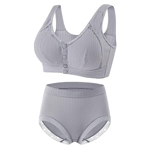 routinfly 2 StüCk Dessous Damen Spitzen BHS Und UnterwäSche-Sets FüR Damen Sexy Ohne BüGel Nahtlose Alltags BH Und Panty Sets Push Up Dessous Set Sommer Sport BH Gepolstert Ultra Thin Bras Set von routinfly