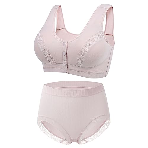 routinfly 2 StüCk Dessous Damen Spitzen BHS Und UnterwäSche-Sets FüR Damen Sexy Ohne BüGel Nahtlose Alltags BH Und Panty Sets Push Up Dessous Set Sommer Sport BH Gepolstert Ultra Thin Bras Set von routinfly