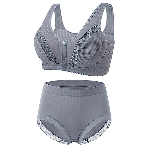 routinfly 2 StüCk Dessous Damen Spitzen BHS Und UnterwäSche-Sets FüR Damen Sexy Ohne BüGel Nahtlose Alltags BH Und Panty Sets Push Up Dessous Set Sommer Sport BH Gepolstert Ultra Thin Bras Set von routinfly