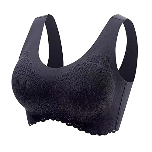 3 Pcs Damen Sport Bhs Entlastungs Ohne BüGel Nahtlose Spitze Blumen Bhs Sehr Weich Bequem UnterwäSche Push Up Bhs Mittle Halt Gepolstert FüR Schlafen Fitness Laufen Yoga Bustier WohlfüHl Bhs von Routinfly