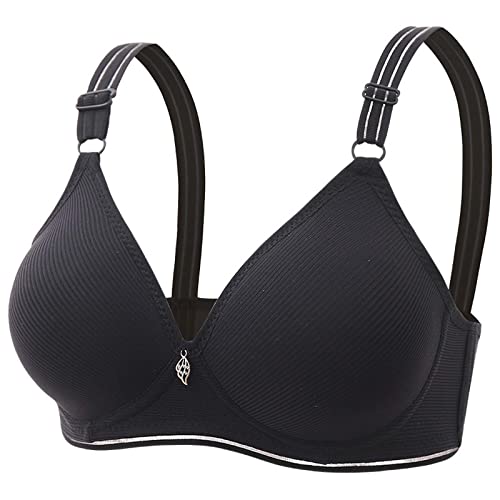 AlltäGliche BHS FüR Frauen Ohne BüGel Bequeme DüNner UnterwäSche Solide Sexy V-Ausschnitt Push Up BH RüCkenstüTze VollstäNdige Abdeckung Mit Verstellbarer Schultergurt Sport Casual Yoga Bralette von Routinfly