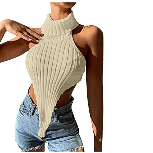 Damen Casual Solide Ärmellos Neckholder Tank Pullover Bluse Weste Tops Damen Basic ärmellose Racerback Tanktops Fußballshirt 40. Geburtstagsgeschenke für Damen Damenbekleidung von routinfly