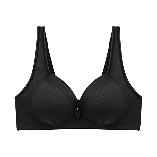 Damen Kabelloser Full Coverage BH Tiefem V Sport BH Starker Halt GroßE Brust Push Up Shaping Wire Free Everyday Back Buckle UnterwäSche Weiches Atmungsaktiv Sexy Lingerie Sommer DüNne Pad Bralette von routinfly