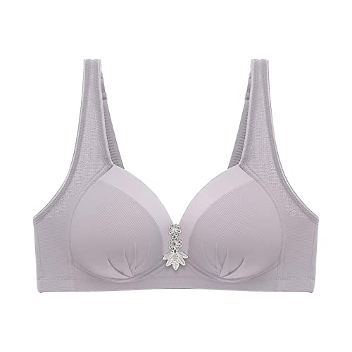 Damen Kabelloser Full Coverage BH Tiefem V Sport BH Starker Halt GroßE Brust Push Up Shaping Wire Free Everyday Back Buckle UnterwäSche Weiches Atmungsaktiv Sexy Lingerie Sommer DüNne Pad Bralette von routinfly