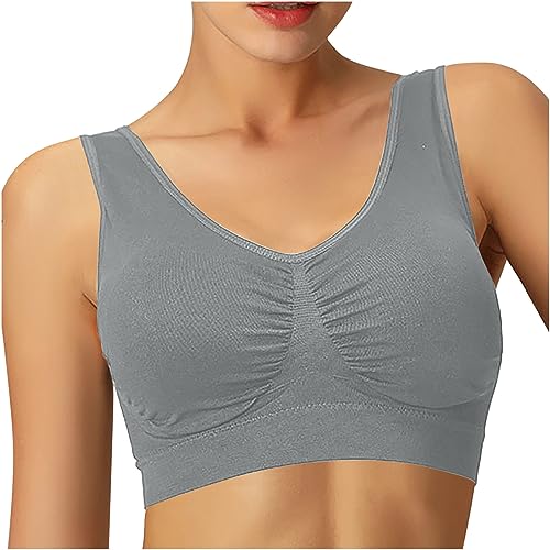 Damen Nahtloser Push Up BH Ultradünner Sport BH Sammelnd Sexy Dessous Haltungs Korrektur BH Vollschalen Bralette Hohe Unterstützung Still BH Atmungsaktiv Wmbra Everyday BH Sling BH von routinfly