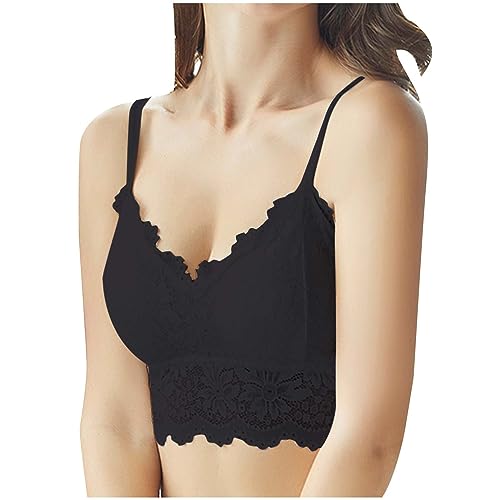 Damen Sexy Dessous Nahtloser Spitzen BH Ohne Bügel Leichter Deep Cup BH Bequemer Push Up BH Eleganter Sling BH Hauchdünner Sport BH Everyday Bra Wmbra Gepolsterter Bralette Elastizität Bustier von routinfly