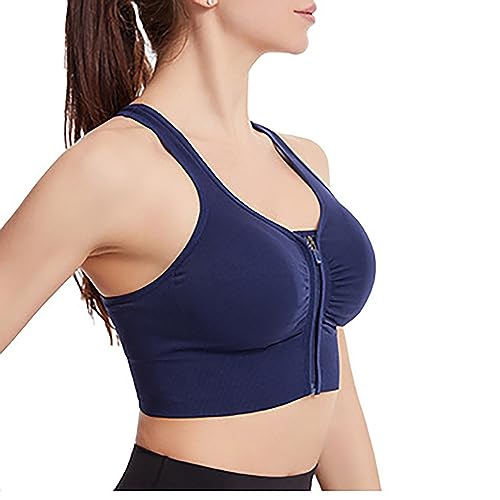 Damen Sport BH Frontverschluss Push Up BH Nahtloser Haltungs-Korrektur BH Beauty Back BH Yoga BH Ohne Bügel Frontreißverschluss Ultimate Lifter Stretch Shaping Everyday Bra Atmungsaktiver Bralette von routinfly