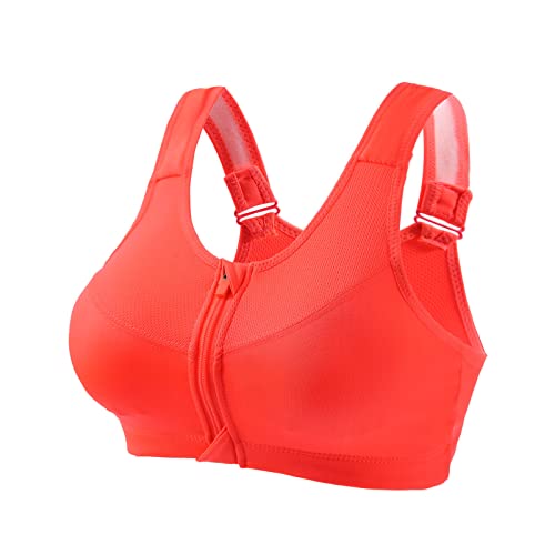 Damen Sport Bh Zip Front Alltags Bh Fitness Yoga Bhs Plus GrößE Jeden Tag Bralette Ohne BüGel Bequeme UnterwäSche Mutterschaft Und Krankenpflege Bhs Hohe UnterstüTzung Einfarbig Workout Bralette von Routinfly