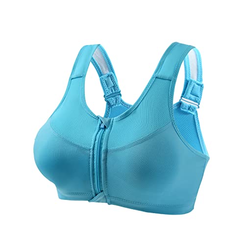 Damen Sport Bh Zip Front Alltags Bh Fitness Yoga Bhs Plus GrößE Jeden Tag Bralette Ohne BüGel Bequeme UnterwäSche Mutterschaft Und Krankenpflege Bhs Hohe UnterstüTzung Einfarbig Workout Bralette von Routinfly