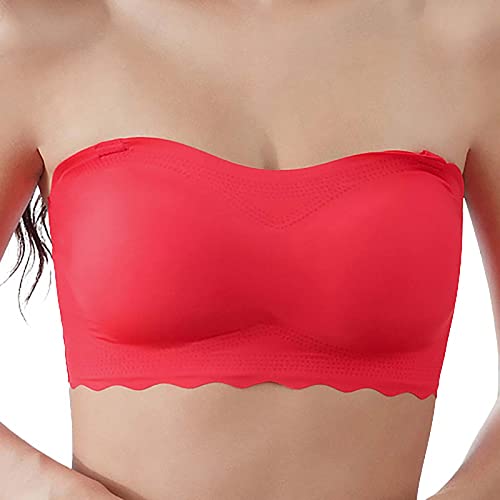 Damen TräGerlos Push Up Bandeau rutschfest Sport BH Alltag BH Volle UnterstüTzung Unsichtbar Sexy Dessous Ohne BüGel Nahtlose Tube Top RüCkenfrei Weiche ElastizitäT Bustier Sommer UltradüNne Bralette von routinfly