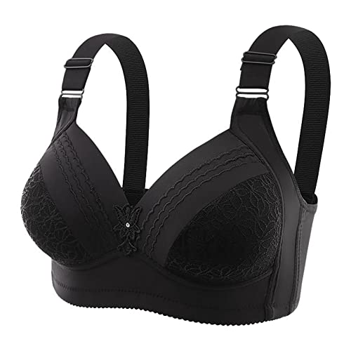 Sexy BHS Damen Sport-BH Everyday Bras Wirefree Gepolsterte Sport-BH Frauen Volle Abdeckung und Unterstützung Komfortable Bustiers Top Frauen Stickerei Plus Size Atmungsaktive BH für Yoga Fitness von routinfly