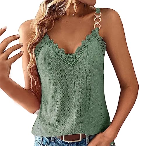 Sommertops Damen Luftig Tank Tops Sexy ÄRmelloses Oberteile V-Ausschnitt Blusen T-Shirt Basic Cami Sommer Tops Mode Elegant Weste Oberteile Causal Arbeit Bluse Tops Ohne äRmel Schlanke Passform von routinfly