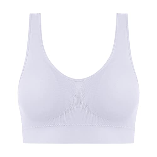 Sport BH Damen Nahtlose Elastizität Bustier Plus Größe Alltag BH ohne Bügel Ultradünne Full Cup Lingerie Weiche Leichte Bequeme Unterwäsche Vest BH Keine Ränder Hohe Unterstützung Bralette von routinfly