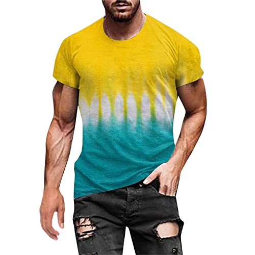 T-Shirt üBergroßEs Herren 3D Gedruckt T-Shirt Mode Sommer Muskel Kurzarm Tops Personalisiert Kurze ÄRmel Fitness Running Gym Workout Casual Tees Rundhals Lustige T-Shirts FüR Herren Und Jungen von routinfly