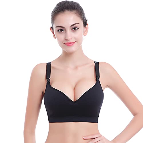 Wmbr BH Damen Push Up BH Nahtlose Still BHS Ohne Bügel Damen Schwangerschafts BH Still BH Gepolstert Weich Hoch Stützend Alltags BH Verstellbare Träger Bralette Schlaf Sport Unterwäsche von routinfly