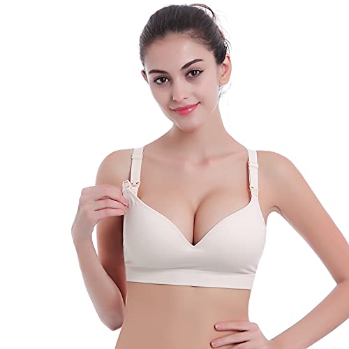 Wmbr BH Damen Push Up BH Nahtlose Still BHS Ohne Bügel Damen Schwangerschafts BH Still BH Gepolstert Weich Hoch Stützend Alltags BH Verstellbare Träger Bralette Schlaf Sport Unterwäsche von routinfly