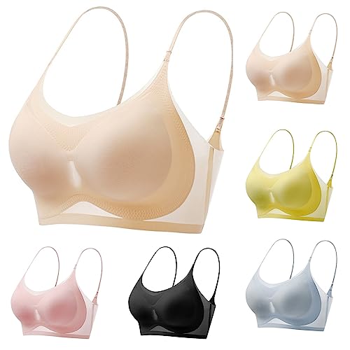 Wmbra BH Haltungskorrektur BH Damen Nahtloser Spitzen BH ohne Bügel Damen Push Up BH Gepolsterter Weicher Atmungsaktiver Sport BH Alltags BH Für Senioren Sexy Dessous Bralette Keine Ränder von routinfly