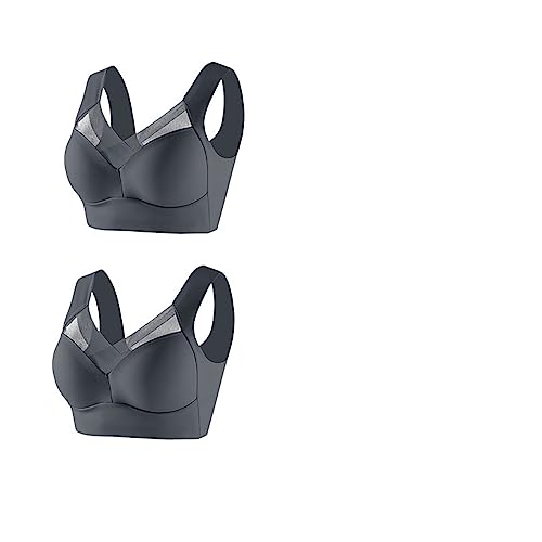 Wmbra BH Haltungskorrektur BH Damen Nahtloser Spitzen BH ohne Bügel Damen Push Up BH Gepolsterter Weicher Atmungsaktiver Sport BH Alltags BH Für Senioren Sexy Dessous Bralette Keine Ränder von routinfly