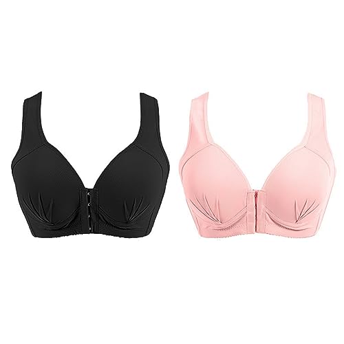 Wmbra BH Sport BH Damen Nahtloser Push Up BH Frontverschluss Ohne BüGel Vollschalen BH Hoher StüTzkraft Atmungsaktive Sexy Dessous Alltags BH Breite TräGer Still BH Plus GrößE Bralette von routinfly