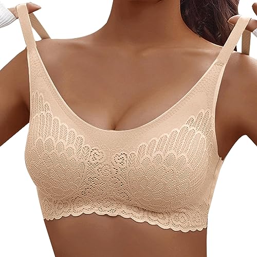 Wmbra Haltungsverbessernder BH Damen Push Up Sport BH Elastizität Bustier Leichte Gepolsterte Unterwäsche Ohne Bügel Formgebender Spitzen BH Nahtloser Ultra Dünner Alltags BH Sexy Unterwäsche von routinfly