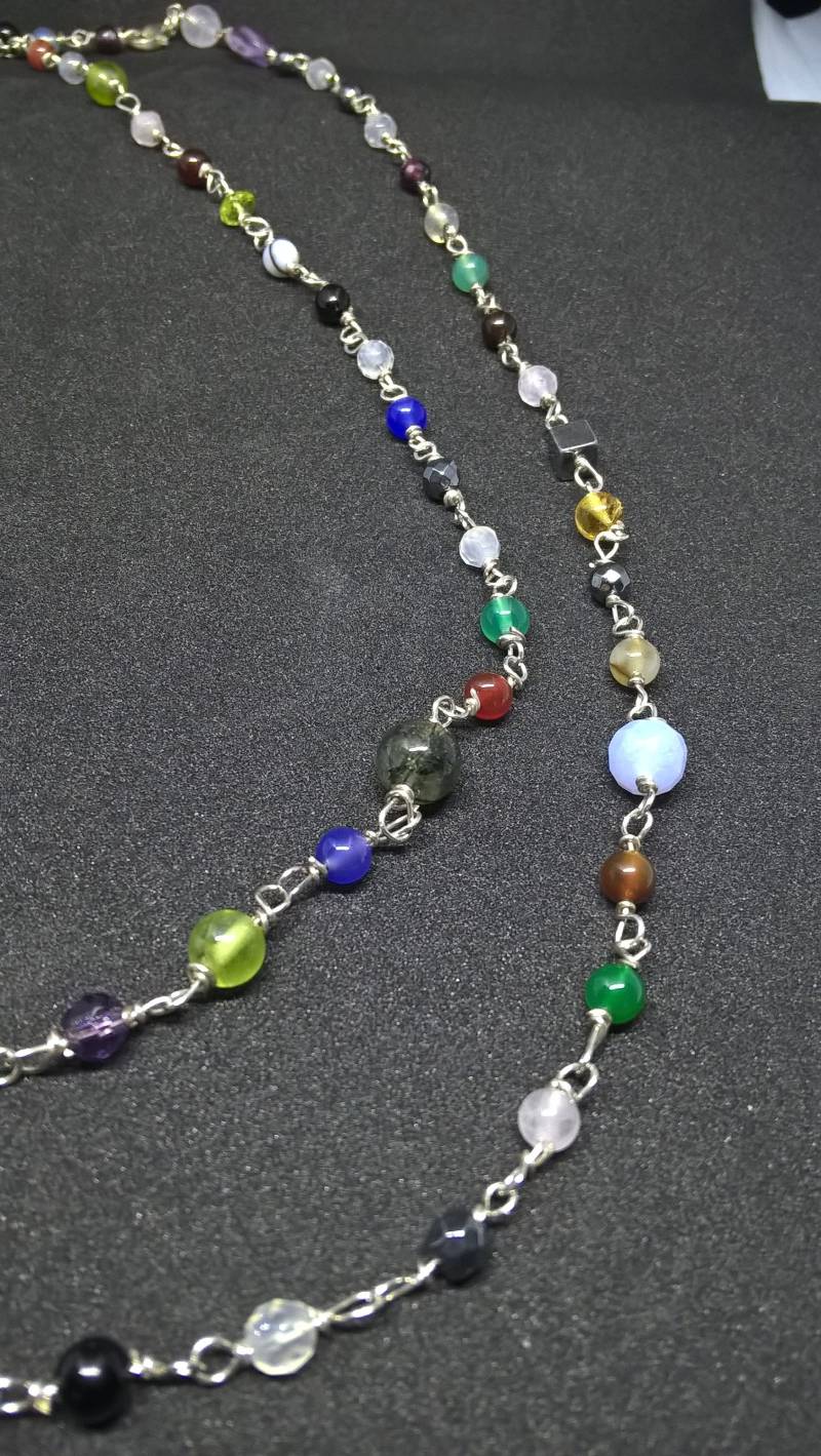 Rosenkranzkette Aus Silber Und Verschiedenen Steinen von RovacchiGioielli