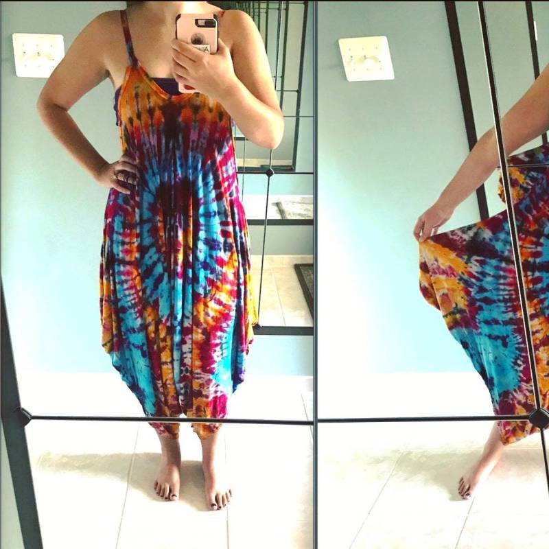 Handgemachte Batik Harem Overall - Plus Size Strampler von RowanAndRust