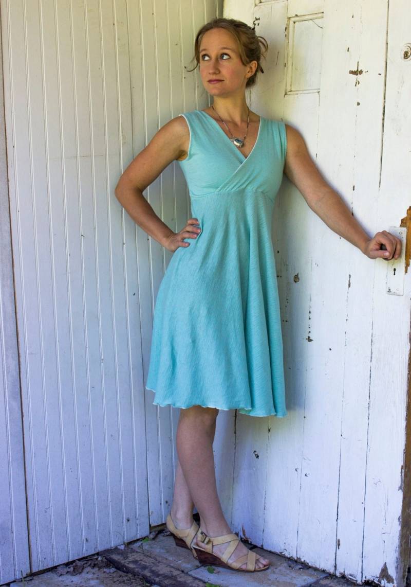 Astrid V-Neck Kleid - Hanf & Bio Baumwolle Leichter Jersey Auf Bestellung Viele Farben Erhältlich Eco Fashion Boho Chic von RowanGreyClothing