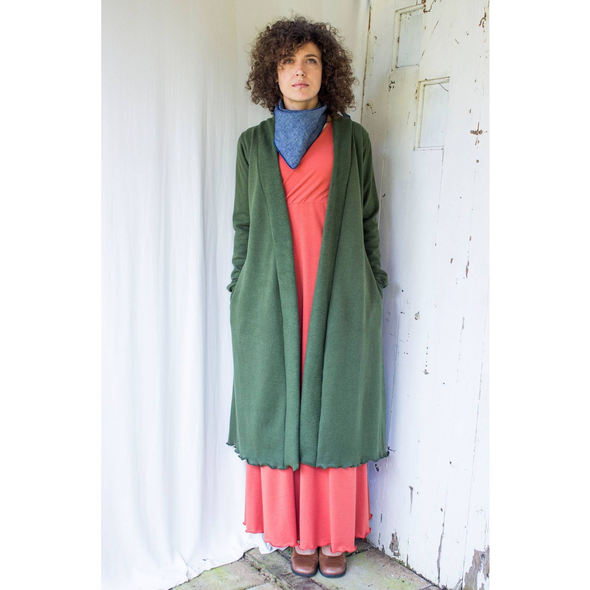 Denali Duster Cardigan - Hanf + Bio-Baumwoll-Fleece Offene Jacke Mit Seitentaschen Robe Made To Order in Den Usa Eco Fashion Boho Chic Denali Duster Cardigan - Hanf + Bio-Baumwoll-Fleece Offene Jacke Mit Seitentaschen Robe Made To Order in Den Usa Eco Fashion Boho Chic von RowanGreyClothing